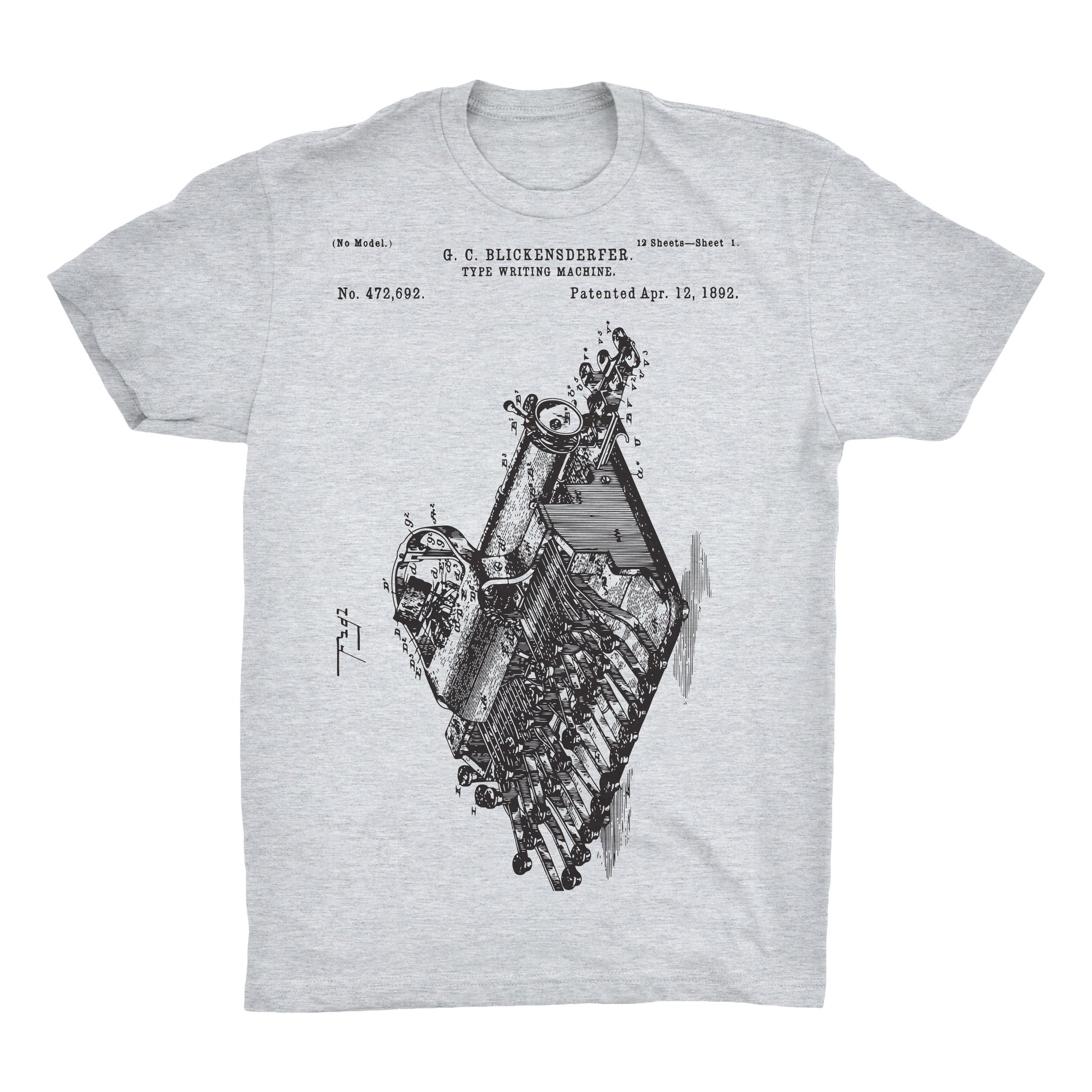 Typewriter 1896-Patent 100% Cotton Premium T-Shirt