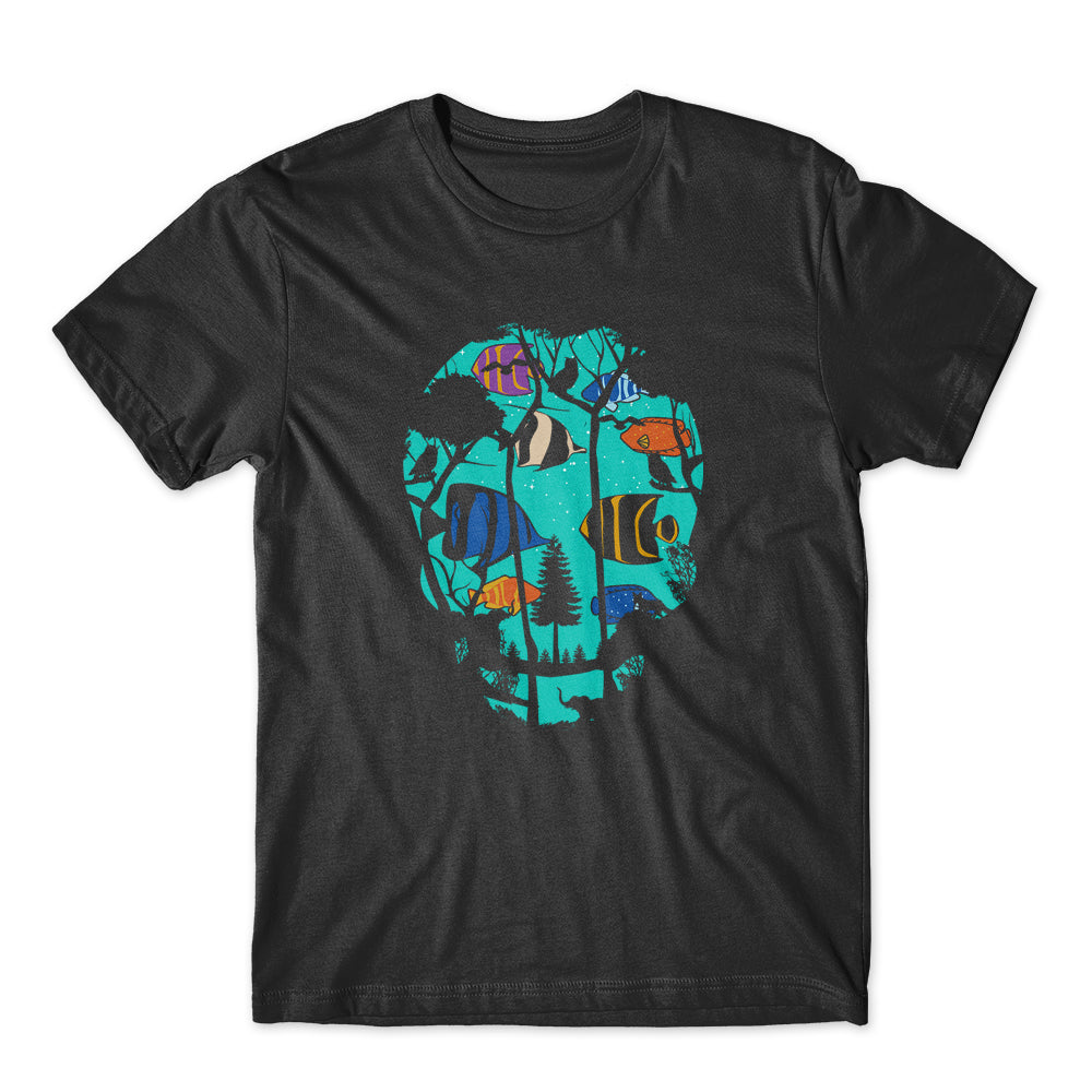 Skull Sea Fish T-Shirt 100% Cotton Premium Tee NEW