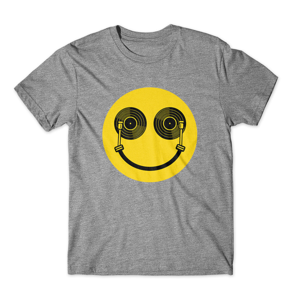 Smile Face DJ Music T-Shirt 100% Cotton Premium Tee NEW