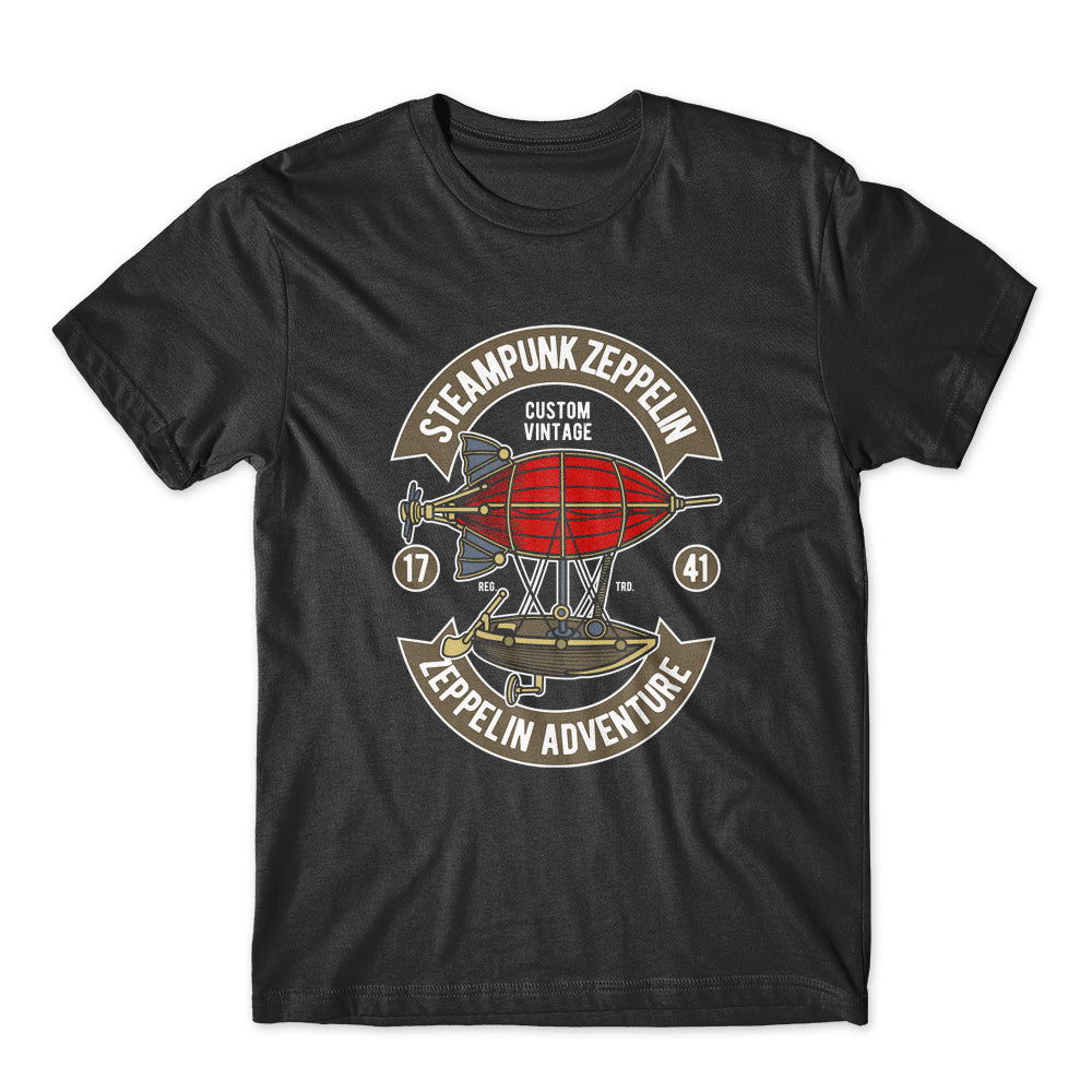 Steampunk Zeppelin Adventure T-Shirt 100% Cotton Premium Tee NEW