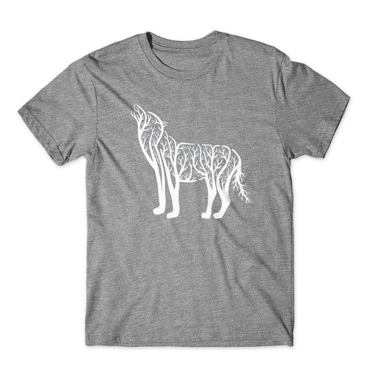 Forest Tree Wolf T-Shirt 100% Cotton Premium Tee NEW