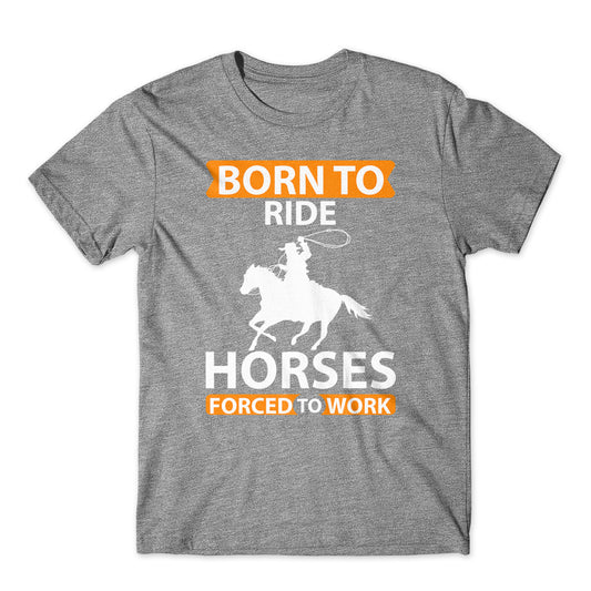 Born To Ride Horse T-Shirt 100% Cotton Premium Tee