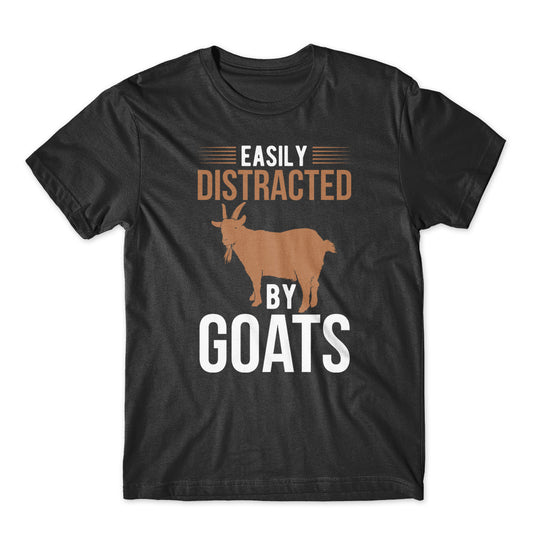 Easily Distracted by Goats T-Shirt 100% Cotton Premium Tee