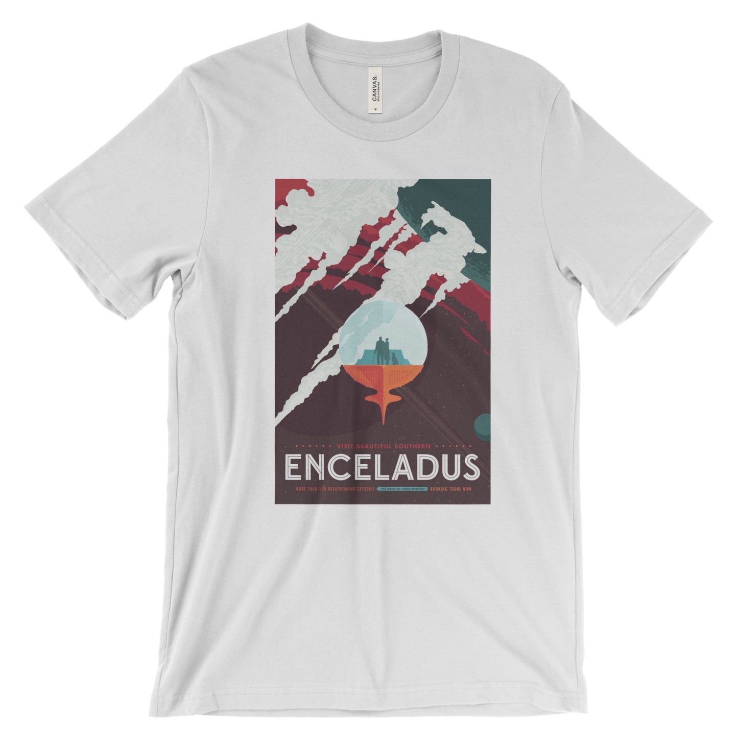 Enceladus Poster Print T-Shirt from NASA - Mighty Circus