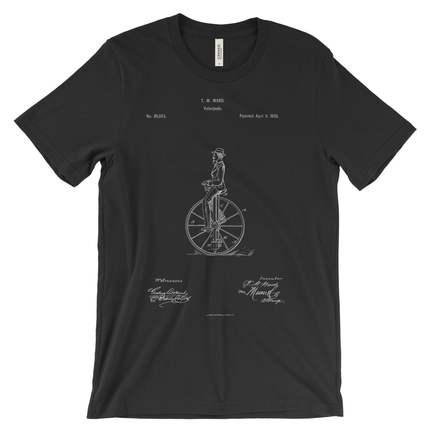 Unicycle Patent T-Shirt - Mighty Circus