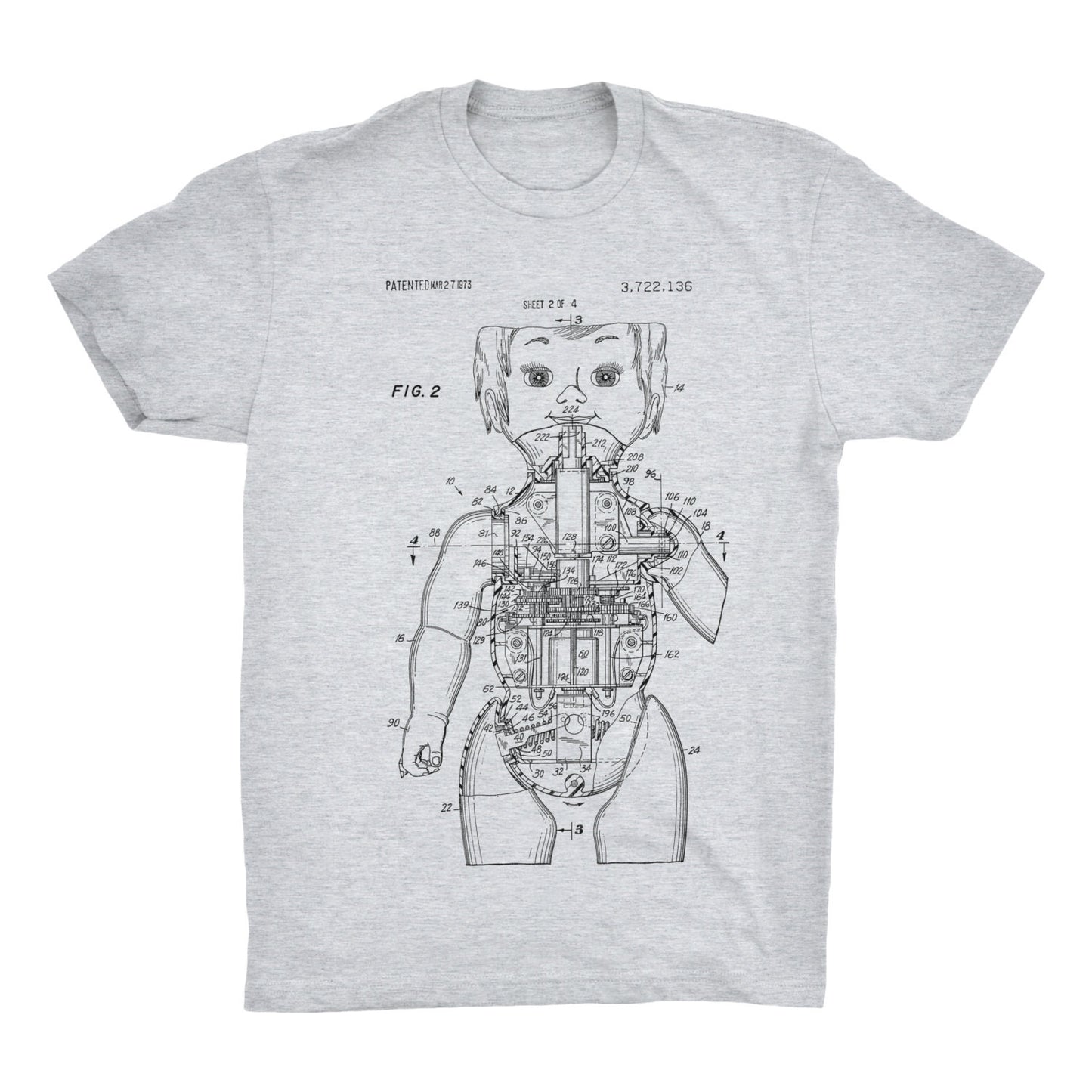 Robot Doll Patent T-Shirt - Mighty Circus