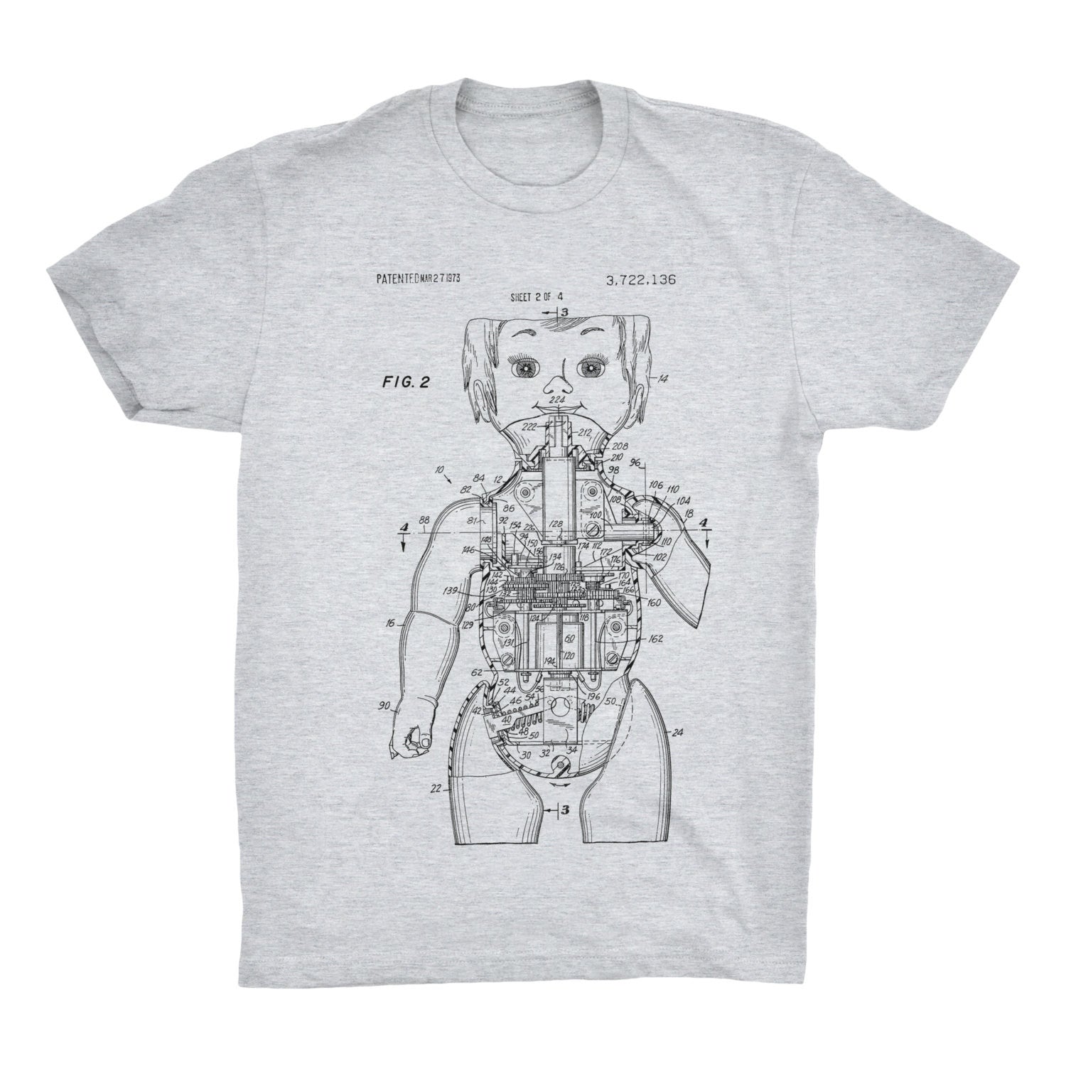 Robot Doll Patent T-Shirt - Mighty Circus