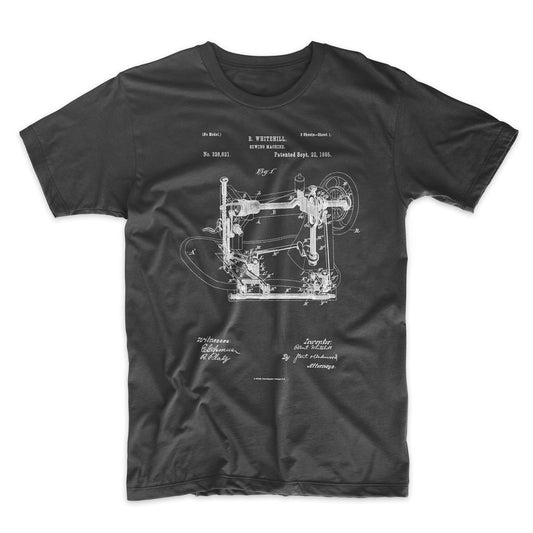 Sewing Machine Patent T-Shirt - Mighty Circus