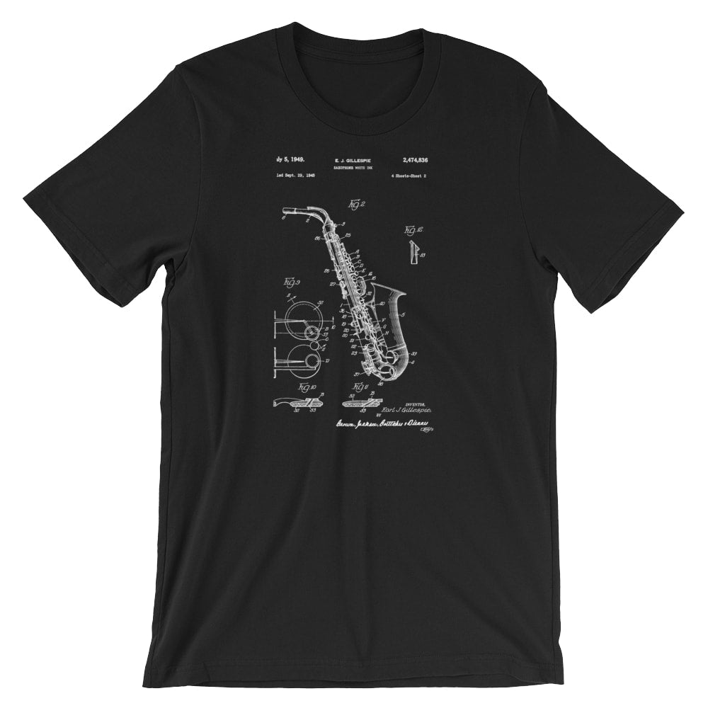 Saxophone Patent T-Shirt - Mighty Circus