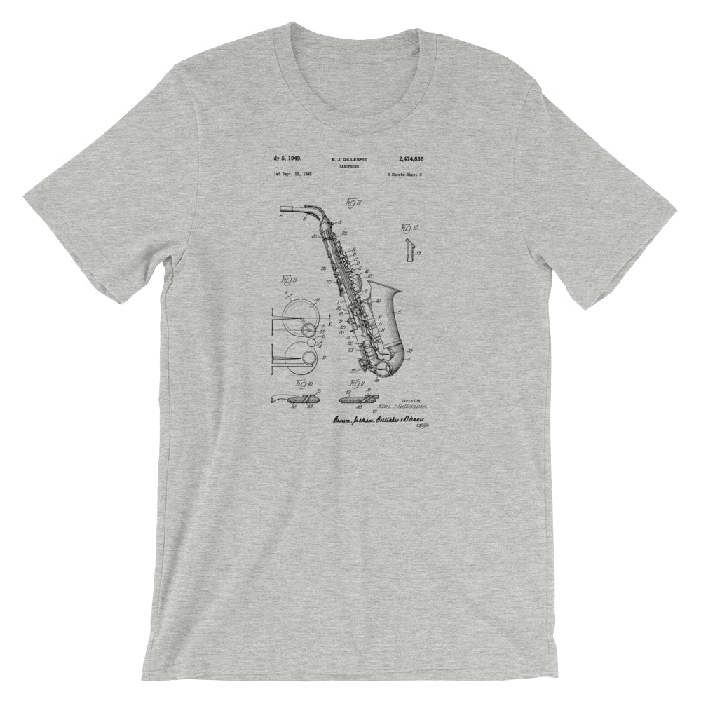 Saxophone Patent T-Shirt - Mighty Circus