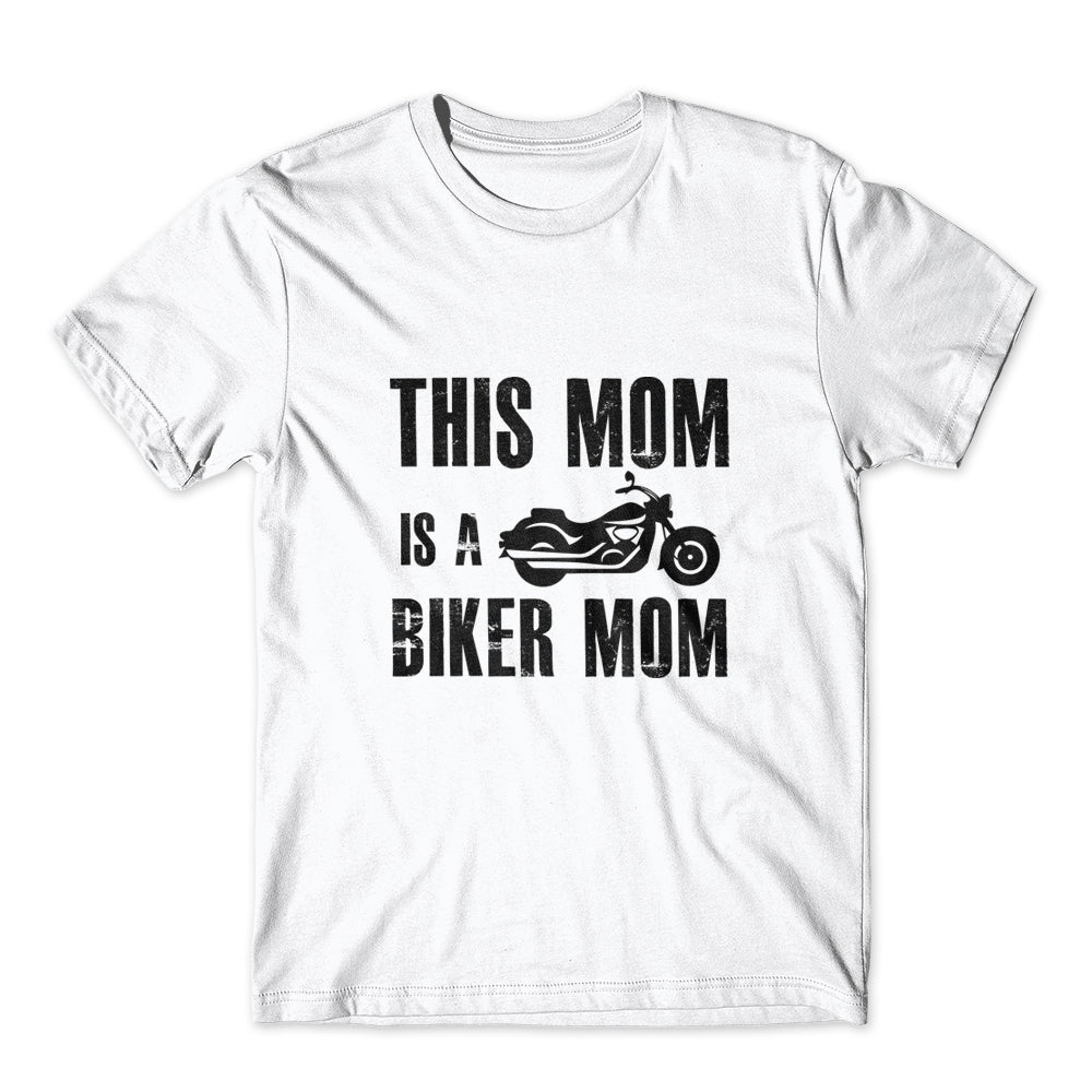 This Mom Is A Biker Mom T-Shirt 100% Cotton Premium Tee