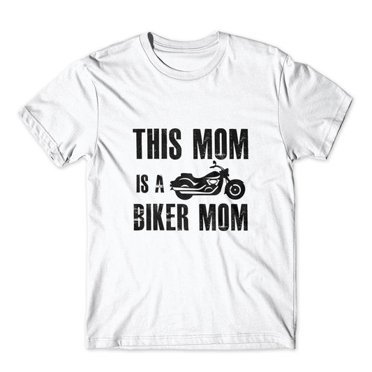 This Mom Is A Biker Mom T-Shirt 100% Cotton Premium Tee