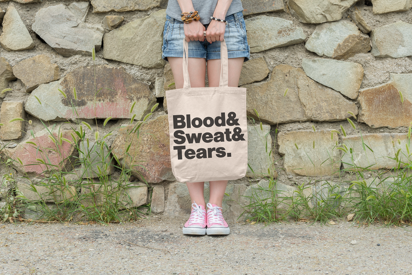 Blood Sweat & Tears Tote, Grocery Tote, Book Tote, Office Tote, 100% Cotton Tote